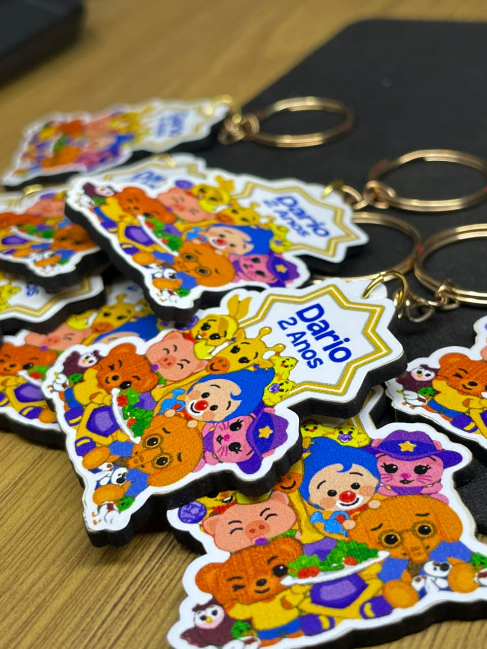 Chaveiros personalizados coloridos