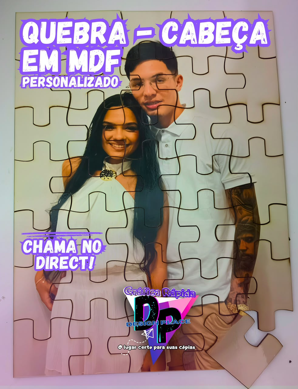 Quebra-cabeça personalizado em MDF